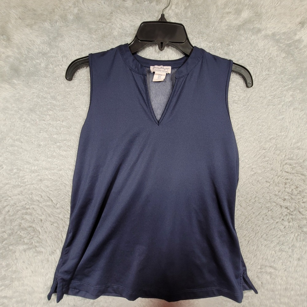 Tommy Bahama Everyday Active Sleeveless V Neck Navy Blue Top Women's Size S